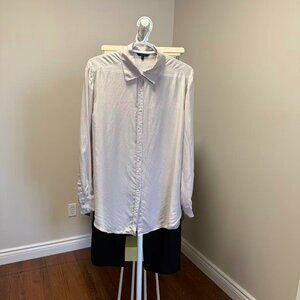 Massimo Dutti silk shirt, grey, size M